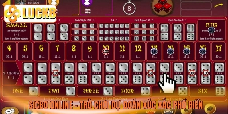 Sicbo online - Trò chơi dự đoán xúc xắc phổ biến